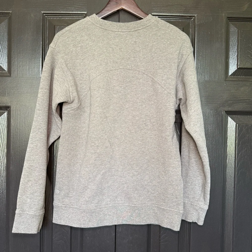 Lululemon All Yours Crew *Terry Heathered Gray Crewneck Sweatshirt - Picture 4 of 6